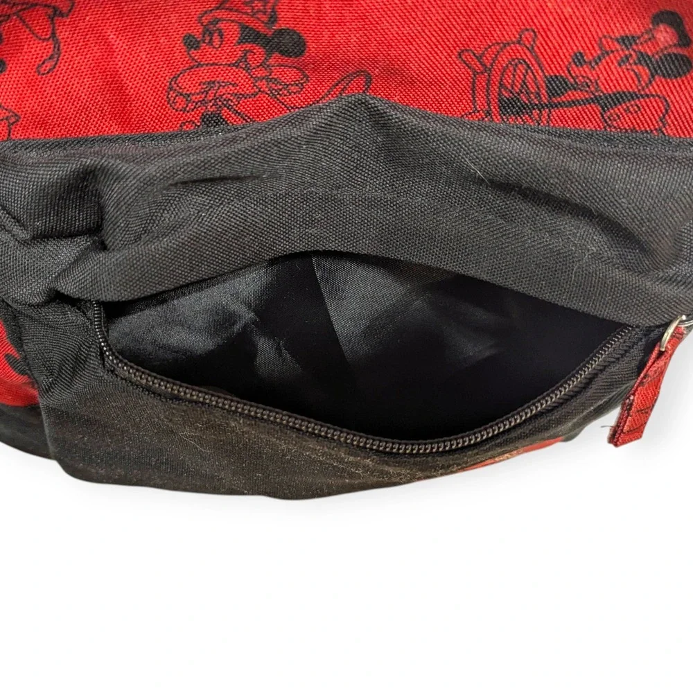 Disney Store Mickey Mouse Heritage Red Black Canvas Backpack All Over Print AOP‎